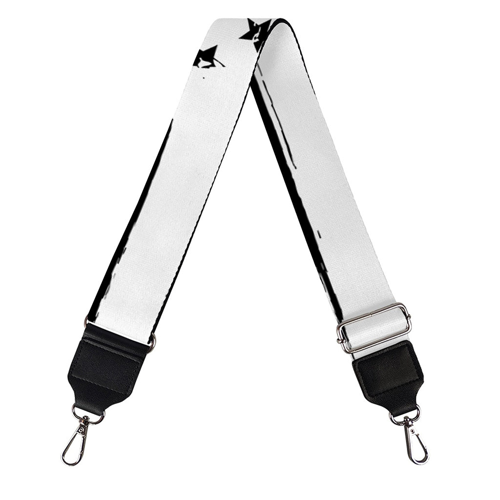 White And Black USA Flag Print Bag Strap