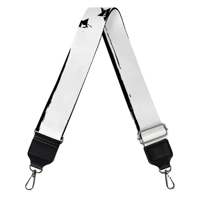White And Black USA Flag Print Bag Strap