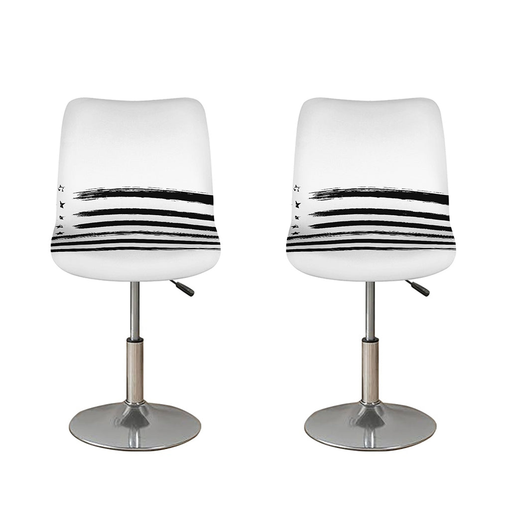 White And Black USA Flag Print Bar Stool Covers