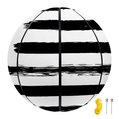 White And Black USA Flag Print Basketball