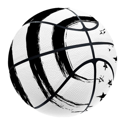 White And Black USA Flag Print Basketball