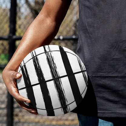 White And Black USA Flag Print Basketball