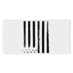 White And Black USA Flag Print Beach Towel