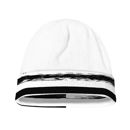White And Black USA Flag Print Beanie