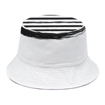 White And Black USA Flag Print Bucket Hat