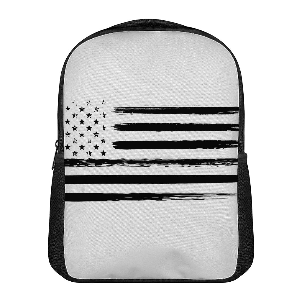 White And Black USA Flag Print Casual Backpack