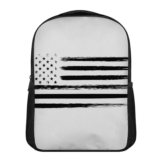 White And Black USA Flag Print Casual Backpack