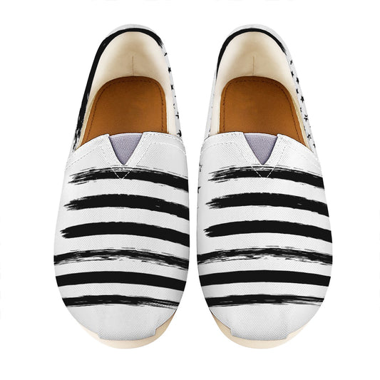 White And Black USA Flag Print Casual Shoes