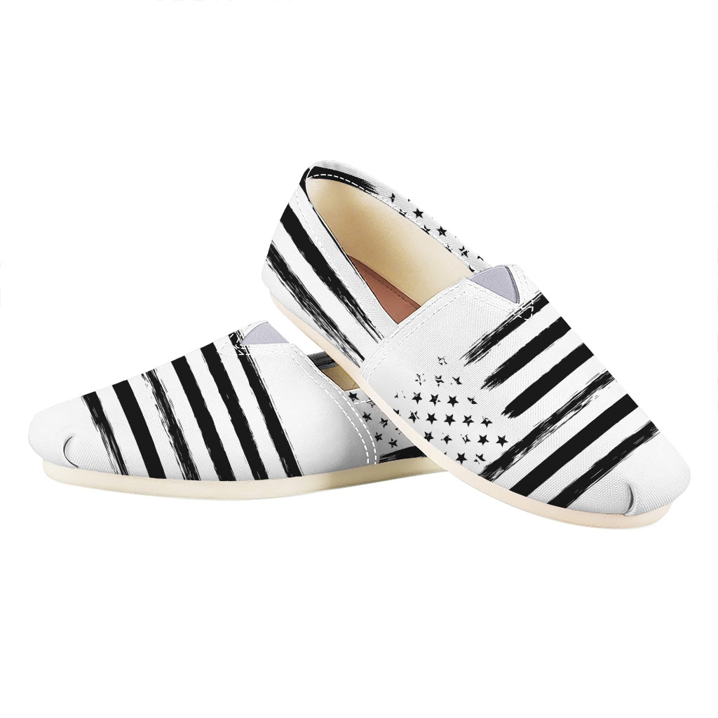 White And Black USA Flag Print Casual Shoes