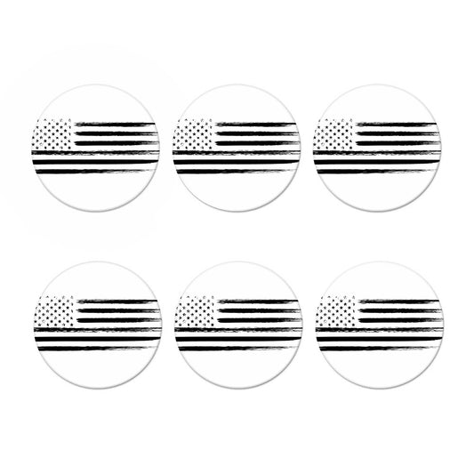 White And Black USA Flag Print Coaster Set