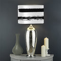 White And Black USA Flag Print Drum Lamp Shade