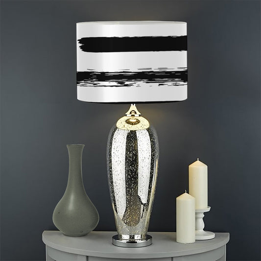 White And Black USA Flag Print Drum Lamp Shade