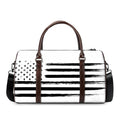 White And Black USA Flag Print Duffel Bag