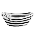 White And Black USA Flag Print Fanny Pack