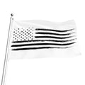 White And Black USA Flag Print Flag
