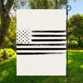 White And Black USA Flag Print Garden Flag