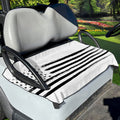 White And Black USA Flag Print Golf Cart Seat Cover
