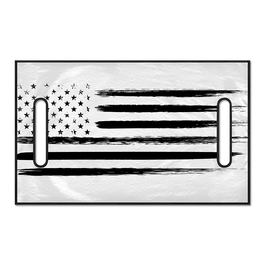 White And Black USA Flag Print Golf Cart Seat Cover