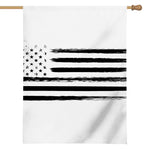 White And Black USA Flag Print House Flag