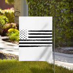 White And Black USA Flag Print House Flag