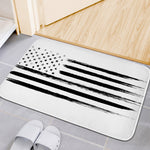White And Black USA Flag Print Indoor Door Mat