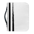 White And Black USA Flag Print Leather Bible Cover