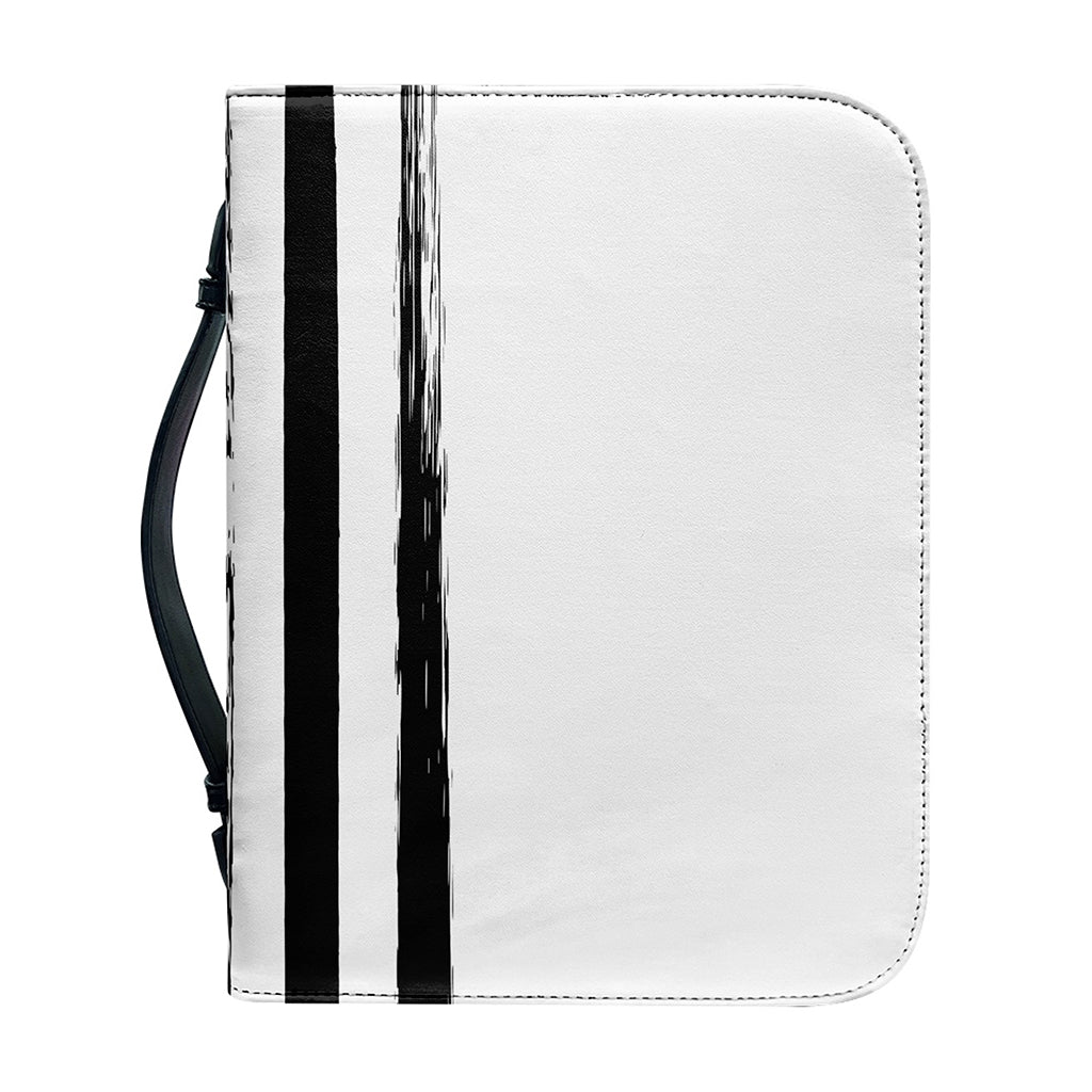 White And Black USA Flag Print Leather Bible Cover