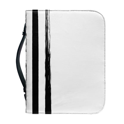 White And Black USA Flag Print Leather Bible Cover