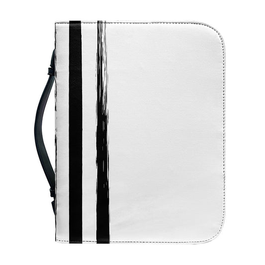 White And Black USA Flag Print Leather Bible Cover