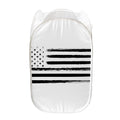 White And Black USA Flag Print Mesh Laundry Hamper