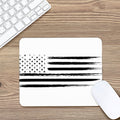 White And Black USA Flag Print Mouse Pad