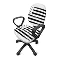 White And Black USA Flag Print Office Chair Cover