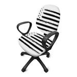 White And Black USA Flag Print Office Chair Cover
