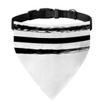 White And Black USA Flag Print Over The Collar Dog Bandana