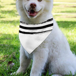 White And Black USA Flag Print Over The Collar Dog Bandana