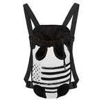 White And Black USA Flag Print Pet Carrier Backpack