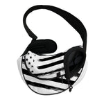 White And Black USA Flag Print Pet Sling Carrier