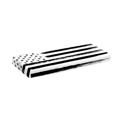 White And Black USA Flag Print Piano Keyboard Cover