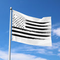 White And Black USA Flag Print Polyester Flag