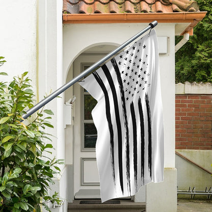 White And Black USA Flag Print Polyester Flag