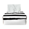White And Black USA Flag Print Rectangle Tissue Box Cover