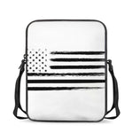 White And Black USA Flag Print Rectangular Crossbody Bag