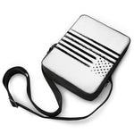 White And Black USA Flag Print Rectangular Crossbody Bag