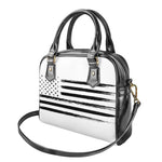 White And Black USA Flag Print Shoulder Handbag
