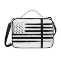 White And Black USA Flag Print Shoulder Strap Bible Bag