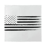 White And Black USA Flag Print Silk Bandana