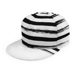 White And Black USA Flag Print Snapback Cap