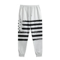 White And Black USA Flag Print Sweatpants