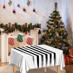 White And Black USA Flag Print Tablecloth