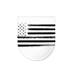 White And Black USA Flag Print Toilet Lid Cover